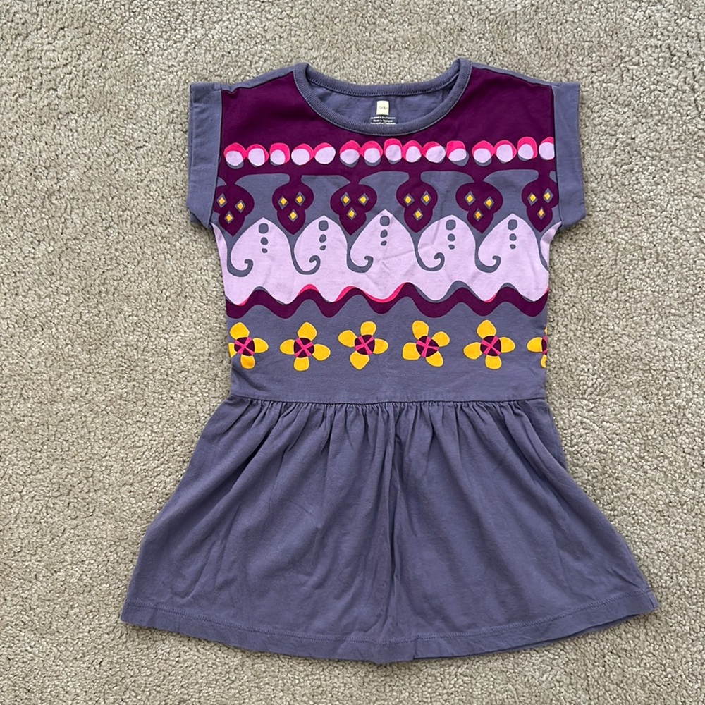Tea Collection Purple Dress Sz 4